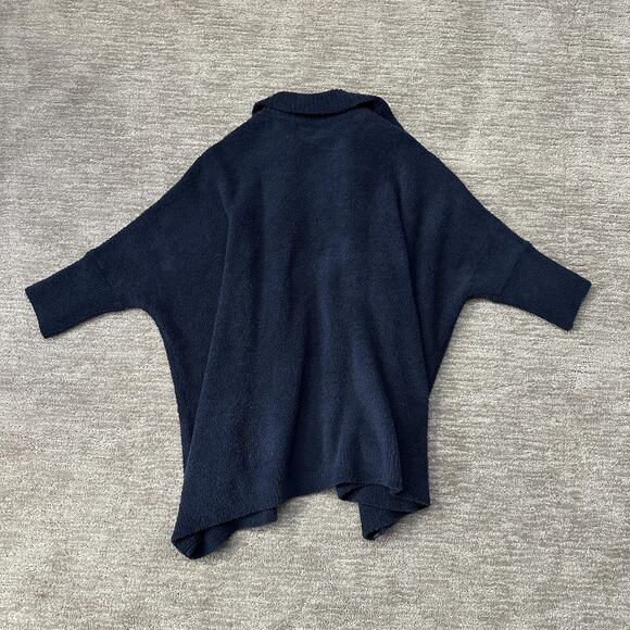 Barefoot Dreams Cardigan Womens One Size Plus Navy Open Front CozyChic Warm - Picture 3 of 9